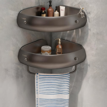 Eckregal für Badezimmer, Aluminium, ohne Bohren