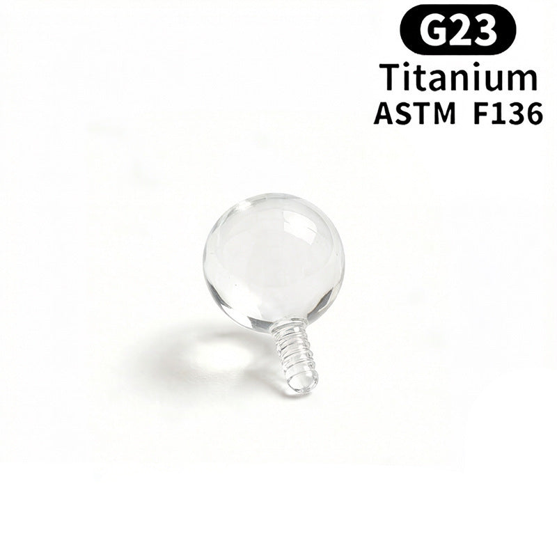 Titan-Piercingstab mit Innengewinde