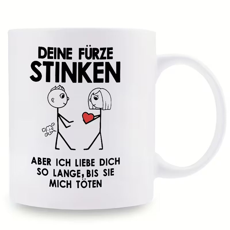 Keramiktasse mit Motiv, 301–400 ml