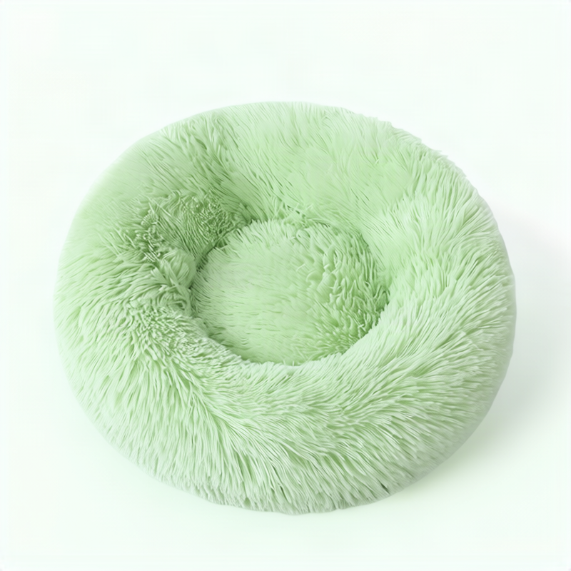 Flauschiges Katzenbett, rund, wärmend