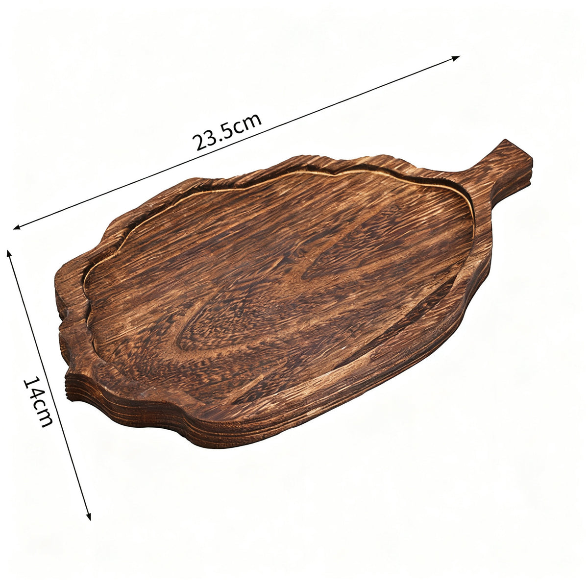 Holz-Serviertablett, Blattform, neuchinesisches Design