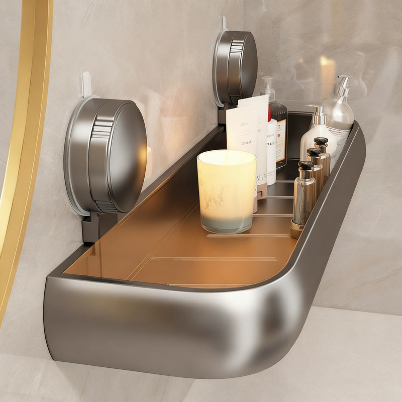 Badezimmer-Regal mit Saugnapf, höhenverstellbar