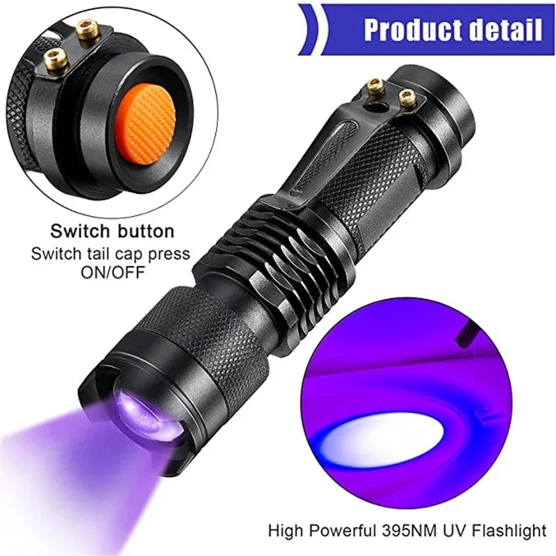 LED UV Flashlight - Ultraviolet Inspection Lamp for Pet Urine and Stain Detection