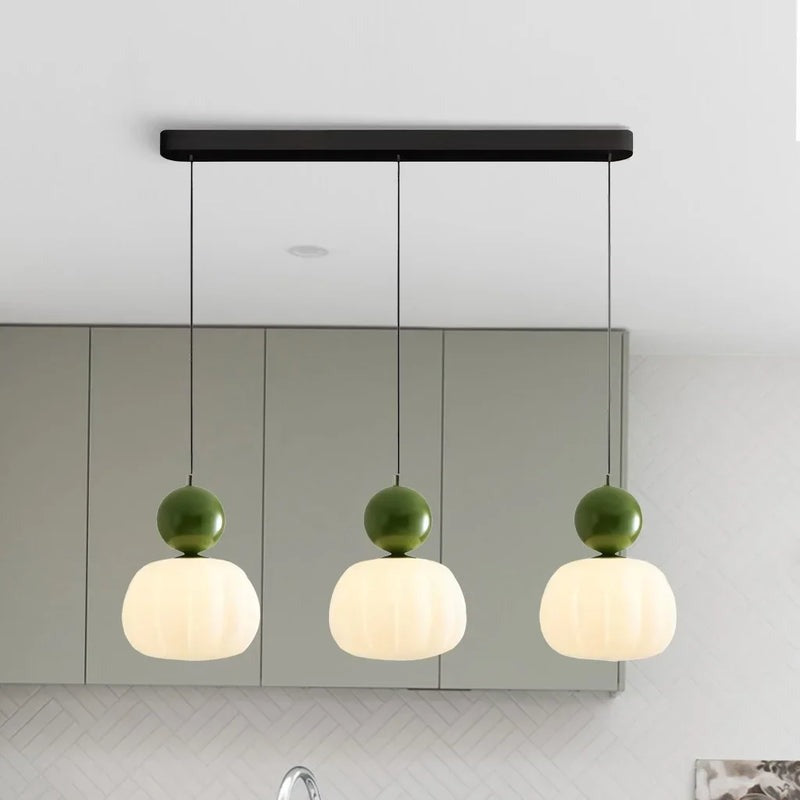 Brehn | Art Deco Pendelleuchte in Creme-Schattierung – Stil und Eleganz