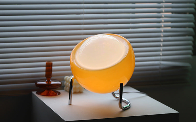 Brehn | RETRO GLAS TISCHLEUCHTE - AMBIENT NORDISCHES NACHTLICHT