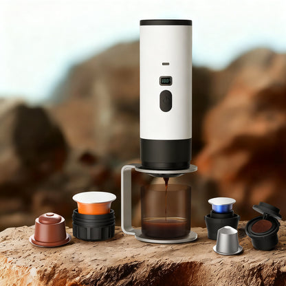 Tragbare Espresso-Kaffeemaschine mit Akku, 0,5 L