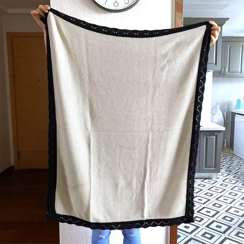 Strickdecke aus Baumwolle, 80×100 cm