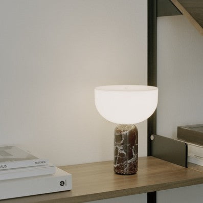 Pilzförmige Tischleuchte, Marmor, LED, Touchschalter