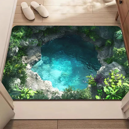 Badezimmermatte aus Kieselgur mit 3D-Muster