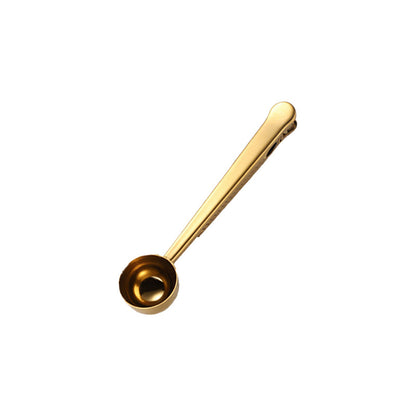 Edelstahl-Messlöffel mit Verschlussclip