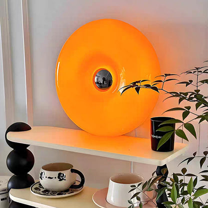 Glastischleuchte Donut-Form mit Farbwechsel
