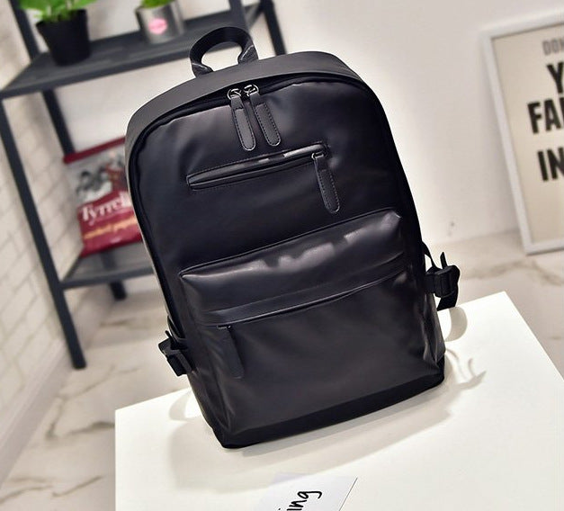 Herren-Rucksack, PU-Leder, kompakt, für Laptop bis 14 Zoll
