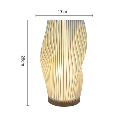 3D-Drehlampe mit USB-Aufladung, Creme-Stil