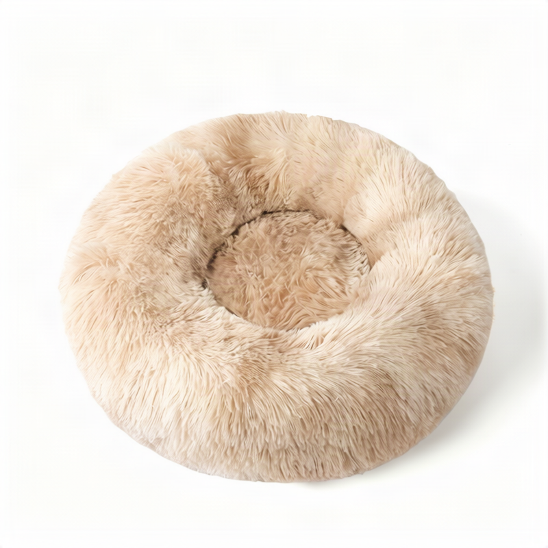 Flauschiges Katzenbett, rund, wärmend