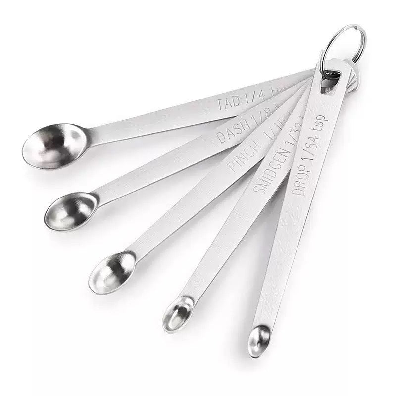 Edelstahl-Messlöffel und Messbecher-Set, 6-teilig