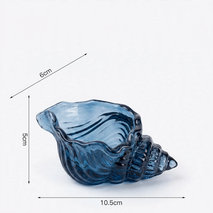 Glaskerzenständer Muschelform, Hochborosilikatglas
