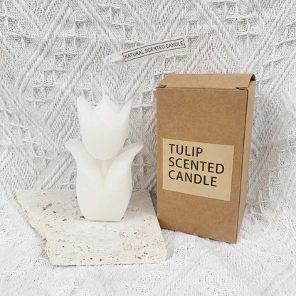 Handgeferti Duftkerze, Tulpenform, Sojawachs