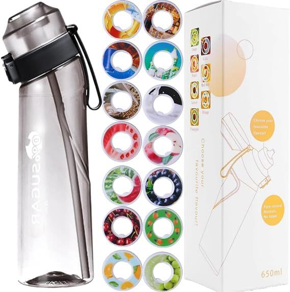 Sporttrinkflasche 650ml mit Geschmacksringen aus Tritan