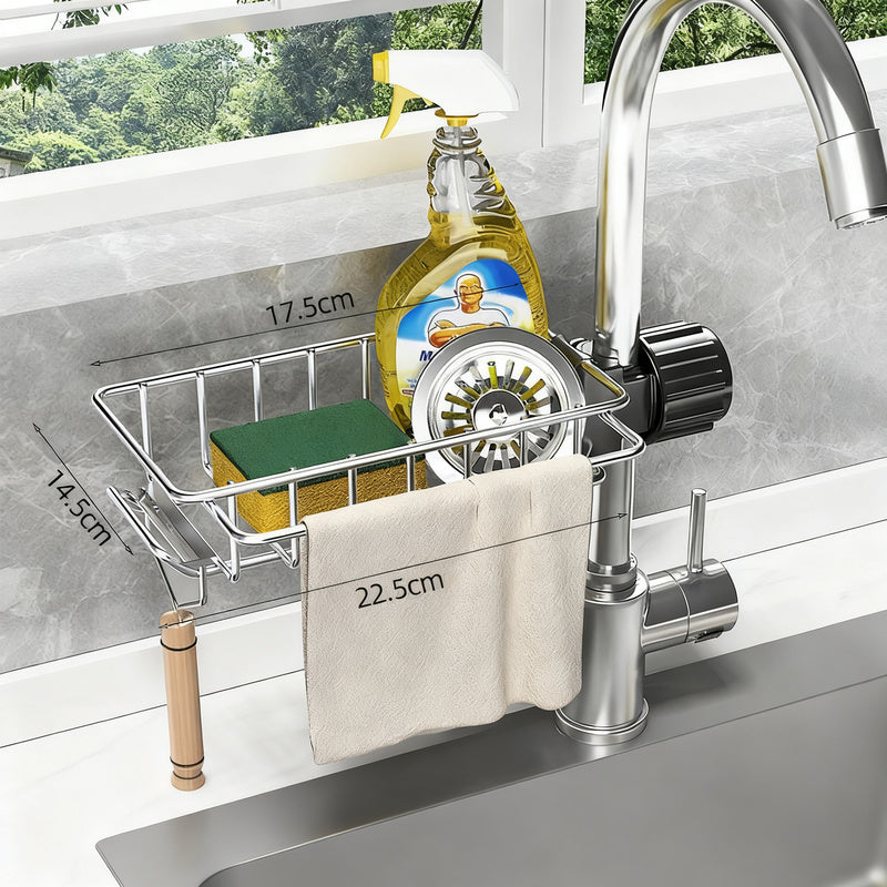 Aluminium-Ablagekorb für Wasserhahn und Spüle