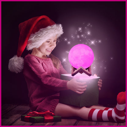 LED-Mondlampe mit Bluetooth-Lautsprecher und Touchsteuerung