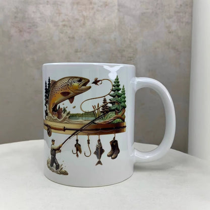 Keramik-Kaffeetasse mit Motiv, 301-400ml