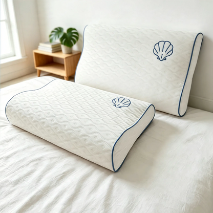 Nackenstützkissen aus Memory-Foam, Wellenschliff