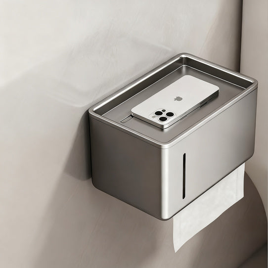 Toilettenpapierhalter, Wandmontage, Aluminium