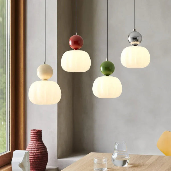 Brehn | Art Deco Pendelleuchte in Creme-Schattierung – Stil und Eleganz