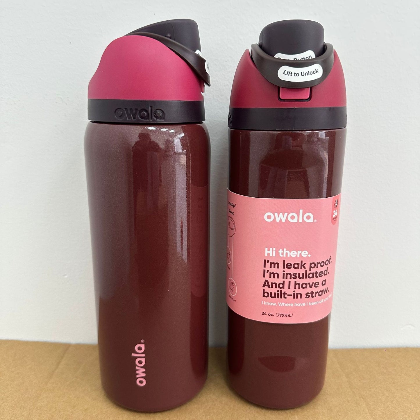 Edelstahl-Trinkflasche, 32 oz, mit Doppeldeckel