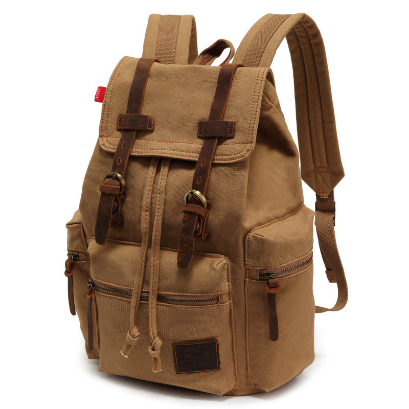 Leinen-Rucksack, 36–55 L, 15,6 Zoll, im Vintage-Stil