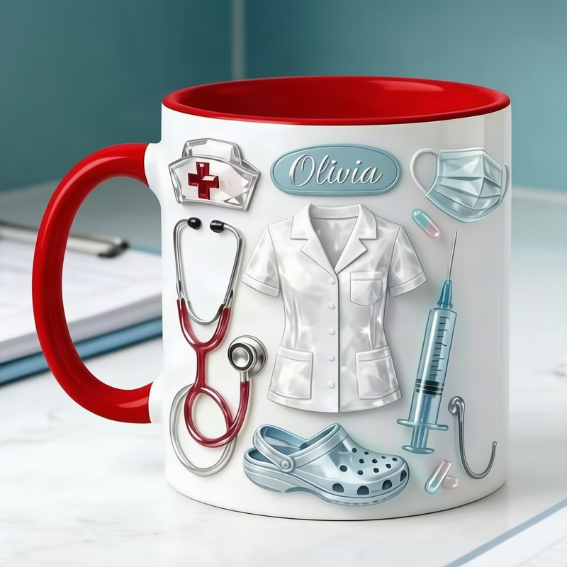 Keramik-Kaffeetasse mit Motiv, 301-400ml