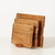 Holz-Schneidebrett, quadratisch, tragbar