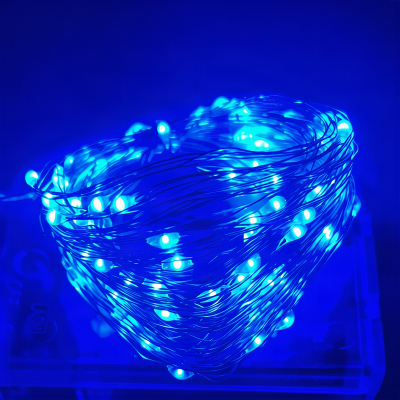 LED-Lichterkette, 10 m, 100 Lichter, USB/Batterie