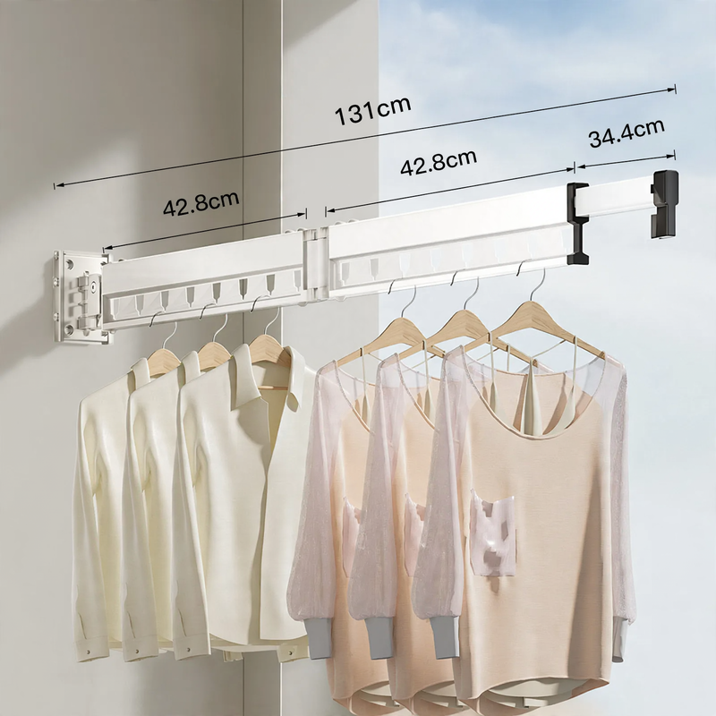 Wandwäscheständer, Aluminium, faltbar, 2–4-teilig, Modell 703-031-A