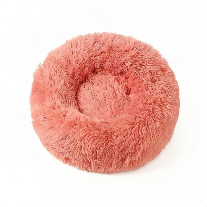 Flauschiges Katzenbett, rund, wärmend