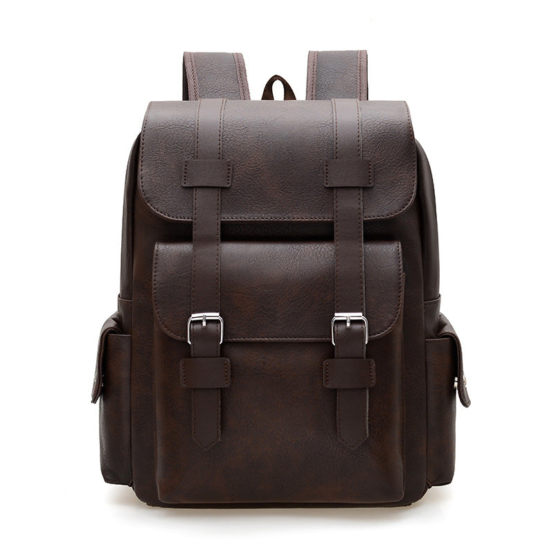 Rucksack aus PU-Leder, 20–35 L, Vintage-Stil