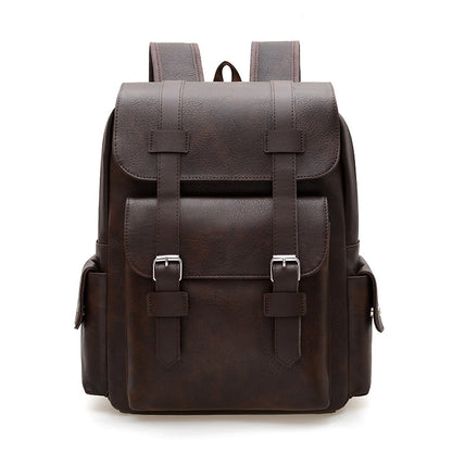 Rucksack aus PU-Leder, 20–35 L, Vintage-Stil