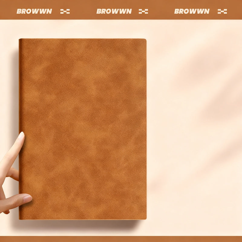 A5-Notizbuch, Echtleder, 100g Papier