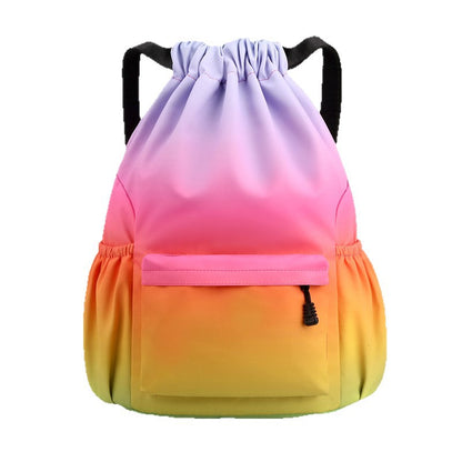 Nylon-Rucksack, 20–35 L, atmungsaktiv, mit Kordelzug