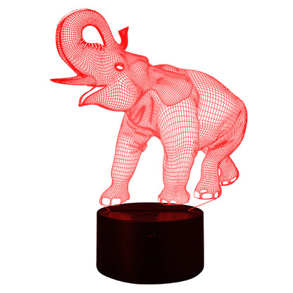 3D-LED-Nachtlicht Elefant mit Fernbedienung