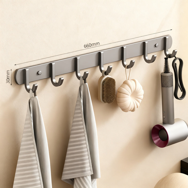 Starke Aluminium-Wandhaken mit Klebepads