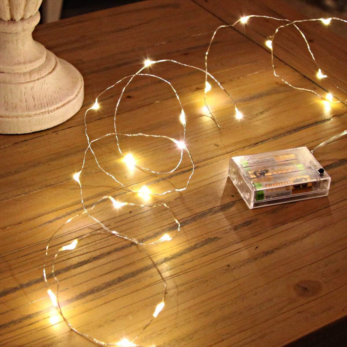 LED-Lichterkette, 10 m, 100 Lichter, USB/Batterie