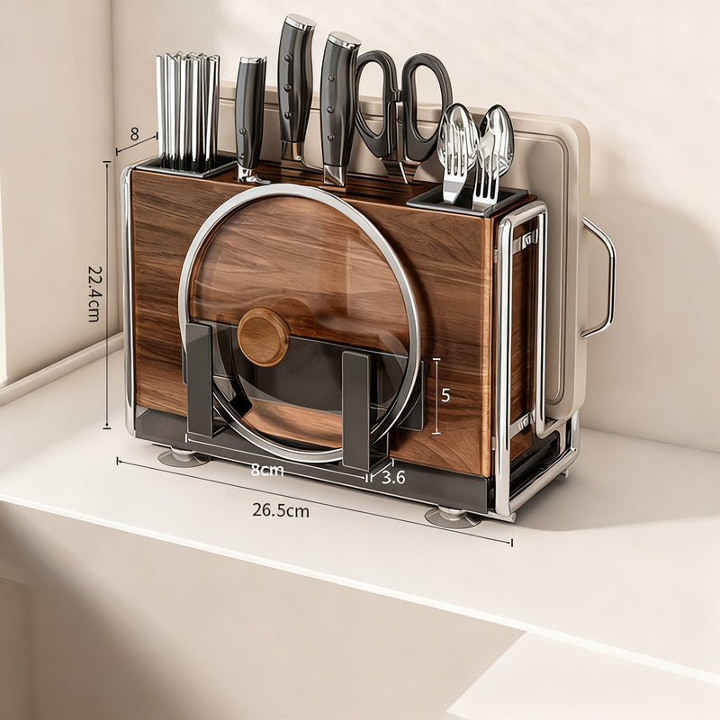 Multifunktionales Messerblock-Regal mit Magnetfunktion