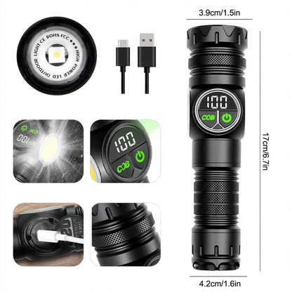 LED-Taschenlampe, Aluminium, 300 mAh, fokussierbar