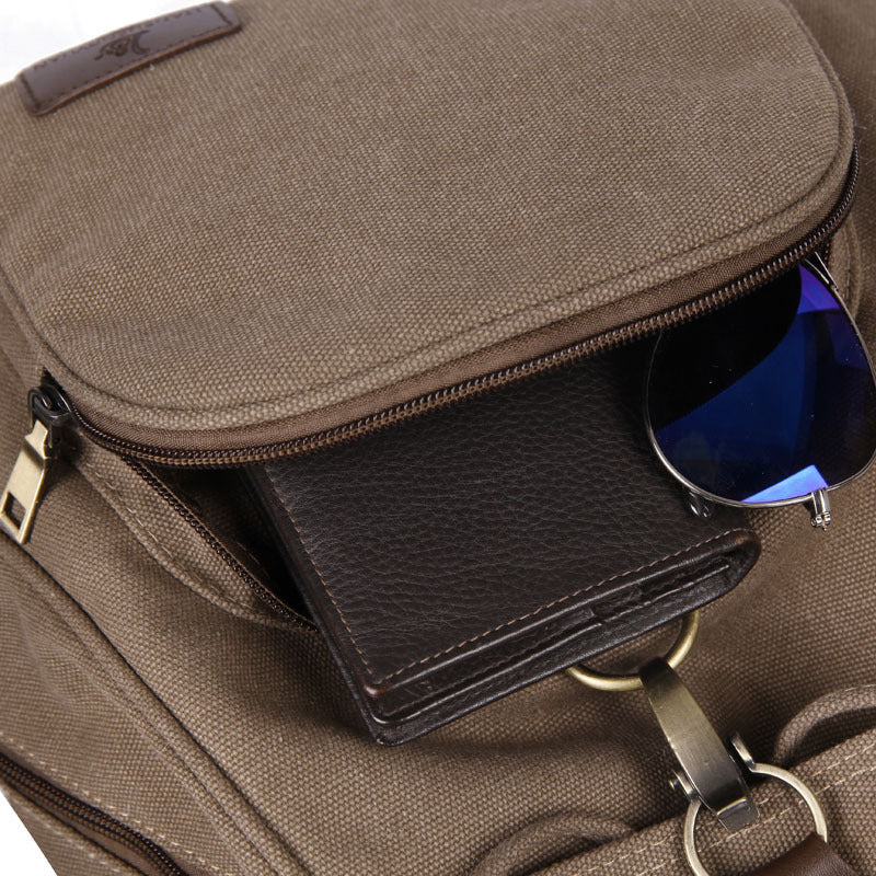 Leinwandrucksack, atmungsaktiv und strapazierfähig, unter 20 L