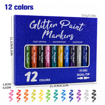 Doppelkopf-Marker mit Glitzereffekt