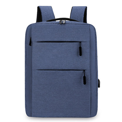 Erweiterbare Canvas-Rucksack mit USB, bis 20 L, 16 Zoll