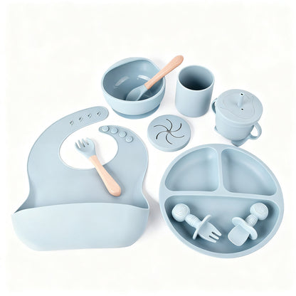 Kindergeschirr-Set aus Silikon, 6-teilig