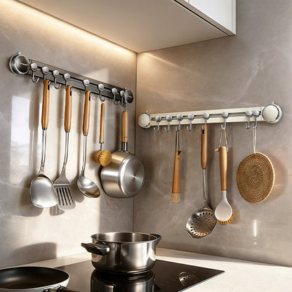 Wandmontage-Regal mit Haken, 6–10 Haken