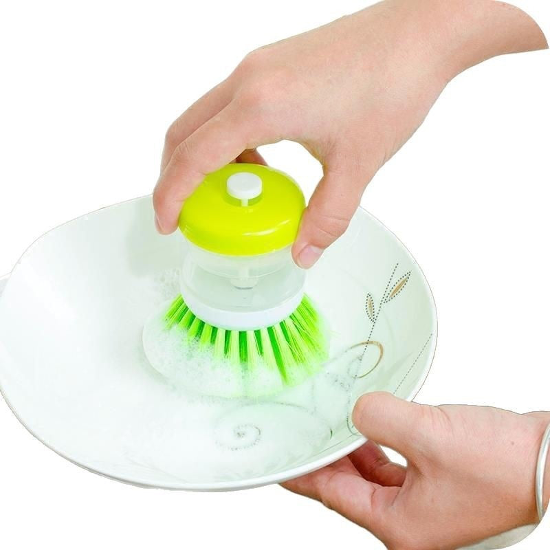 Spülbürste mit Seifenspender zum Drücken
